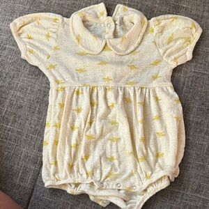 kate quinn Cream Romper with Yellow Star Print